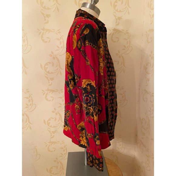 Vintage Talbots 100% Silk Stunning Blouse Ladies 8 - Picture 2 of 4